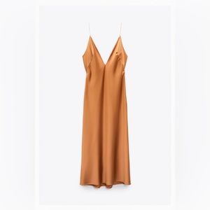 Zara - Long Satin Effect Dress